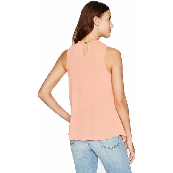 Taylor & Sage Lace Trim Gigi Sleeveless Top (S) NWT Women's Coral Spring Summer - Picture 2 of 6